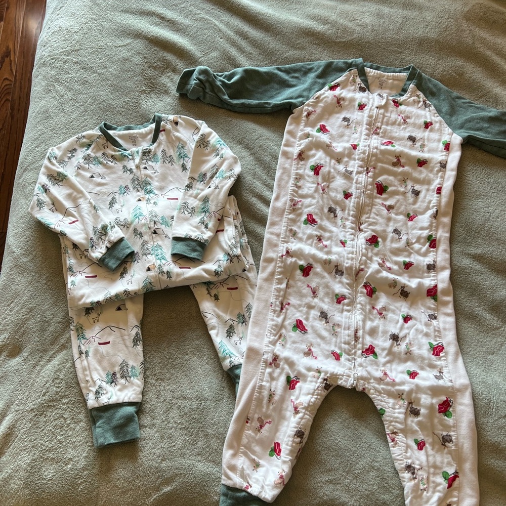Set of 2! Nest Designs Toddler Sleepsuit, size 3T-4T - Picture 2 of 6